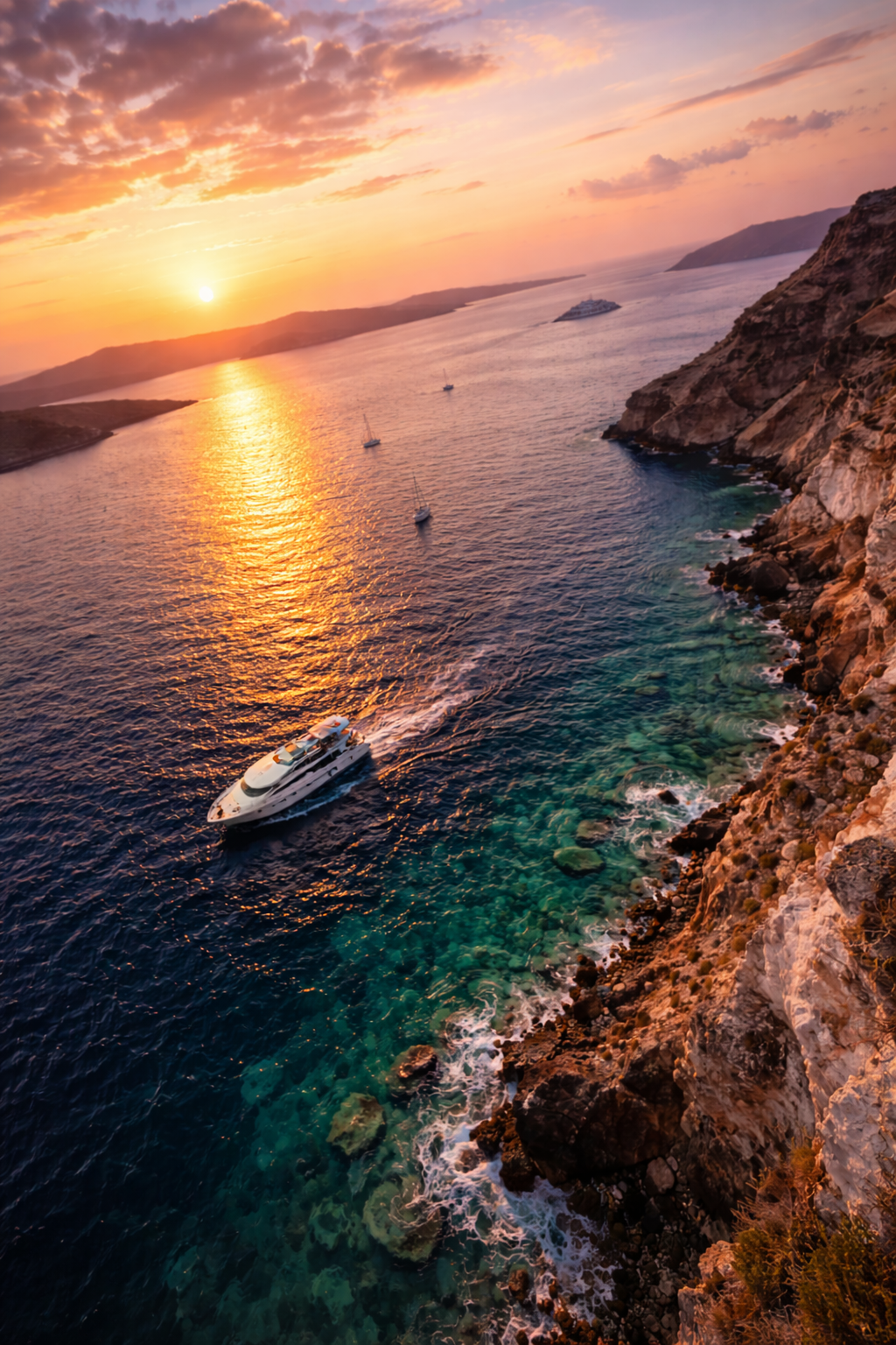 Aegean Sea view from Santorini