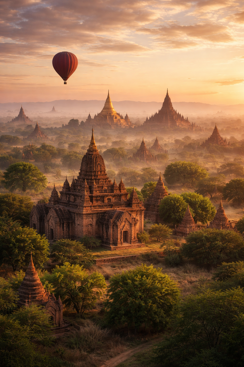 Bagan temple view in Myanmar