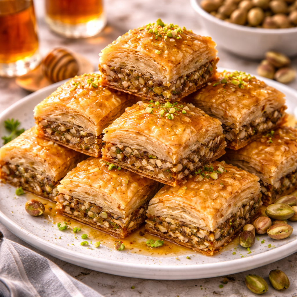 Baklava dessert in Santorini