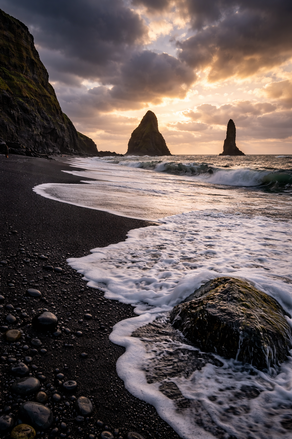 Black sand beach in Iceland