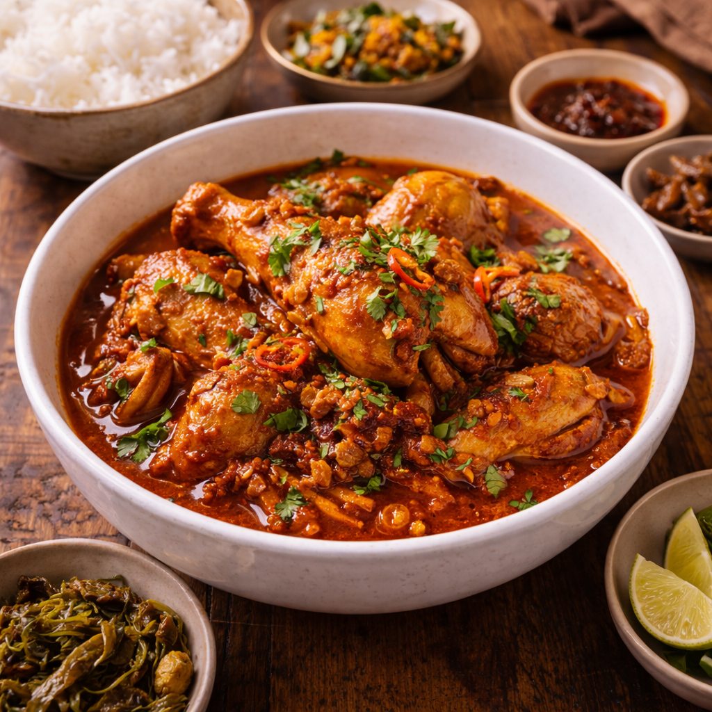 Burmese curry in Myanmar