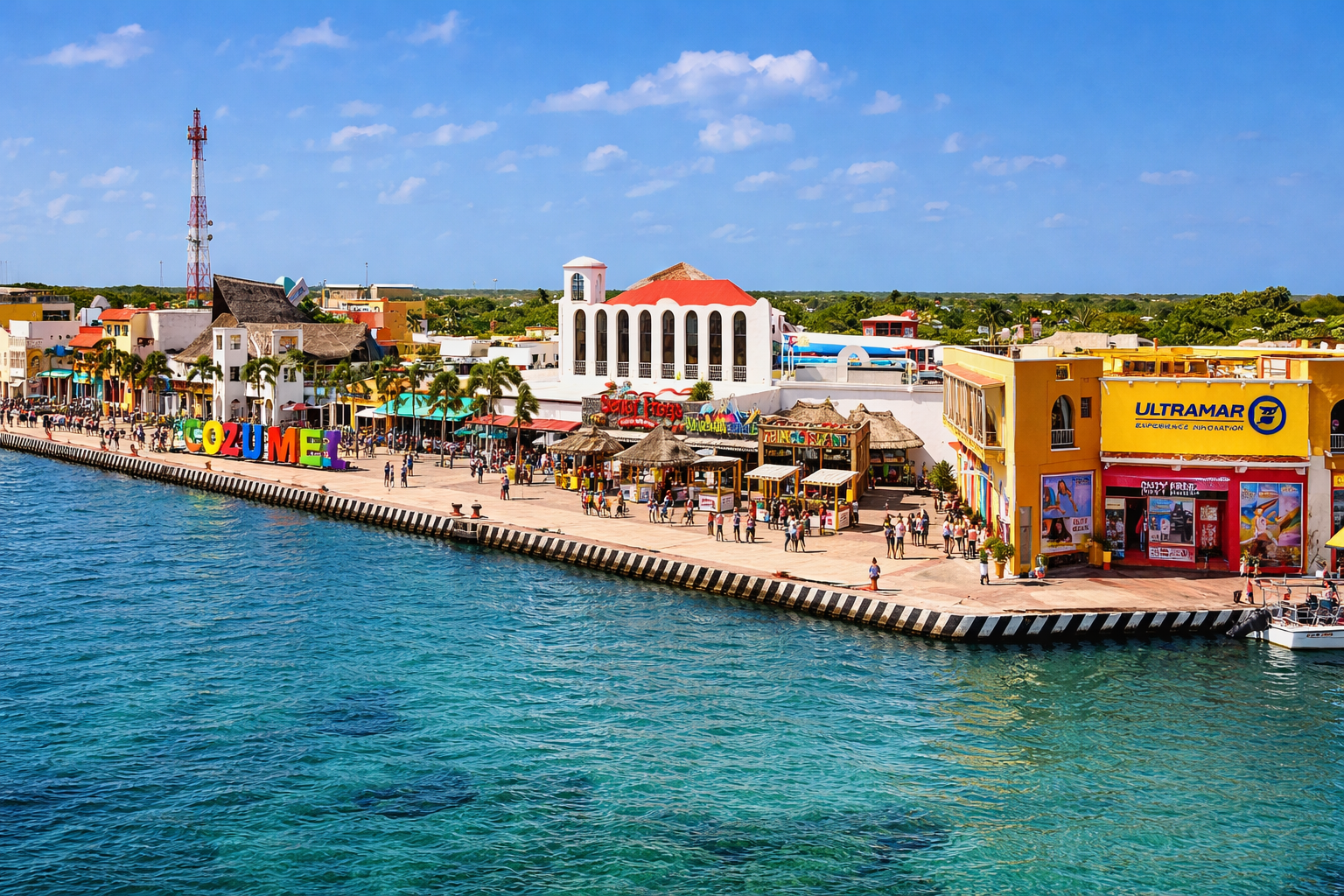 Waterfront in Cozumel