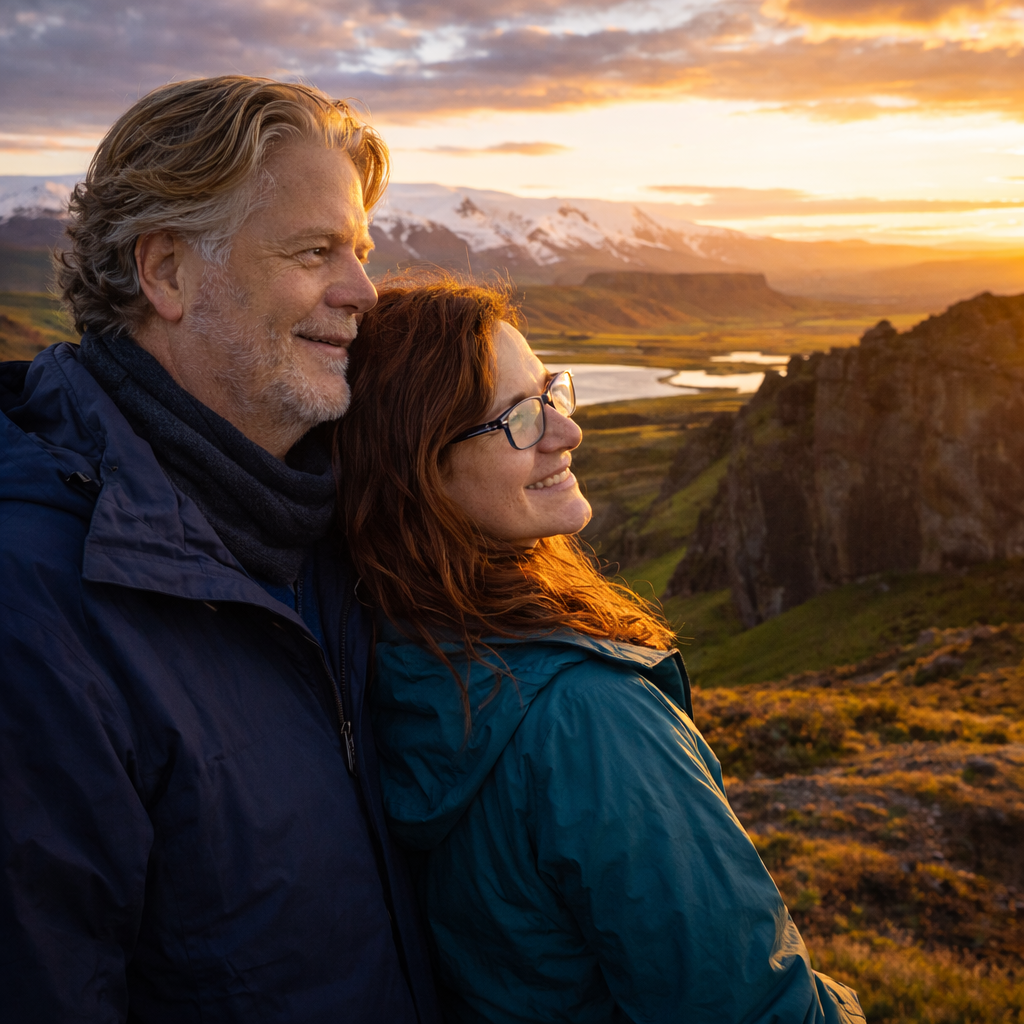 Golden hour landscapes in Iceland