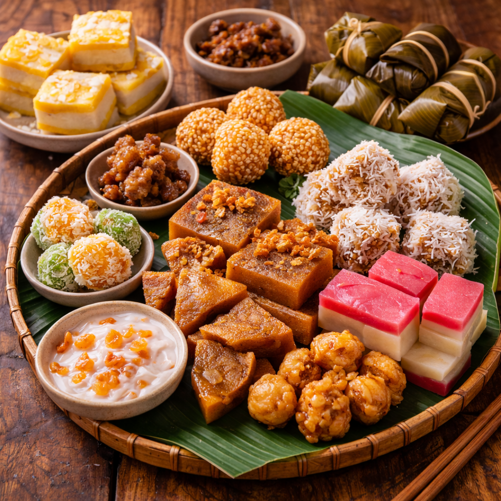 Burmese sweets in Myanmar
