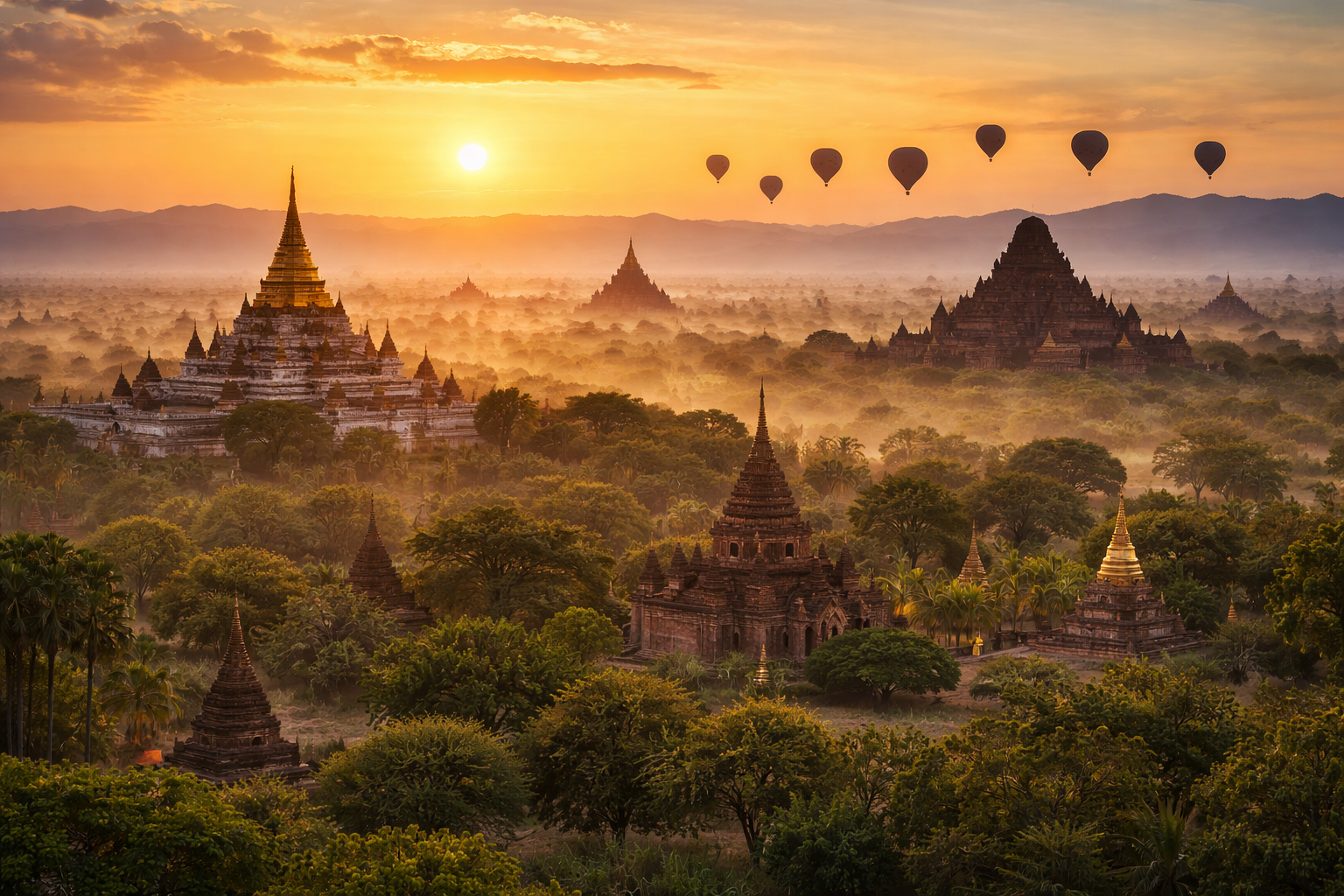 Myanmar temple landscape