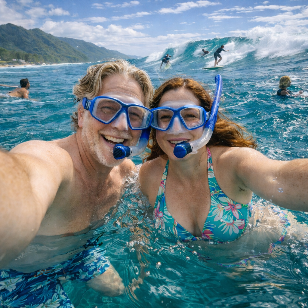 Brian and Bridget viewing the ocean in Maui
