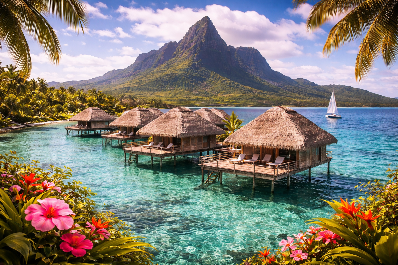 Overwater bungalow in Bora Bora