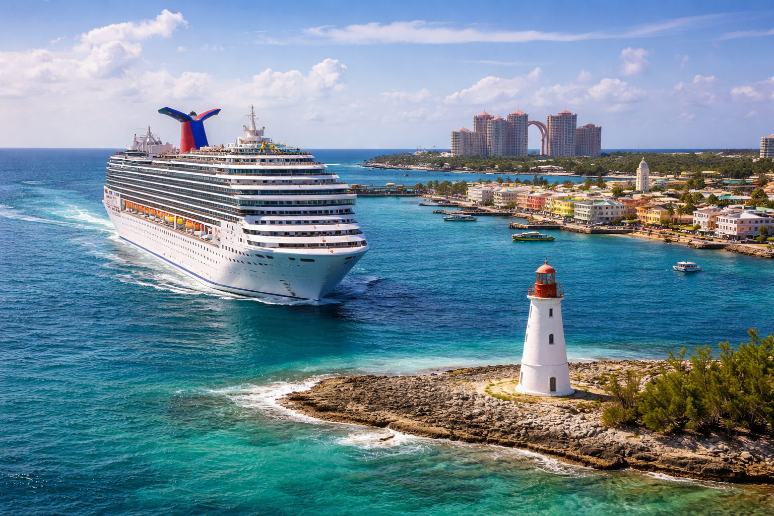 Cruising into Nassau