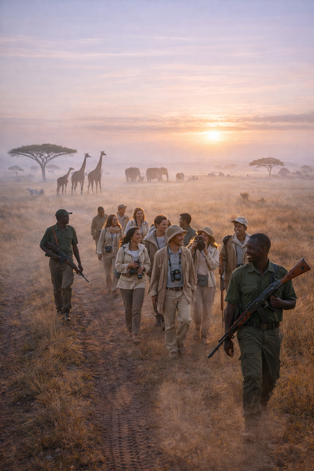 Sunrise safari in Serengeti