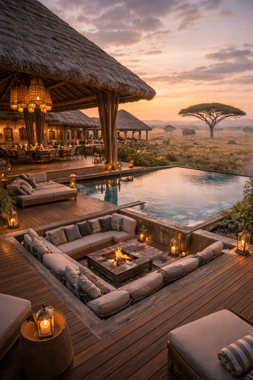 Safari lodge in Serengeti