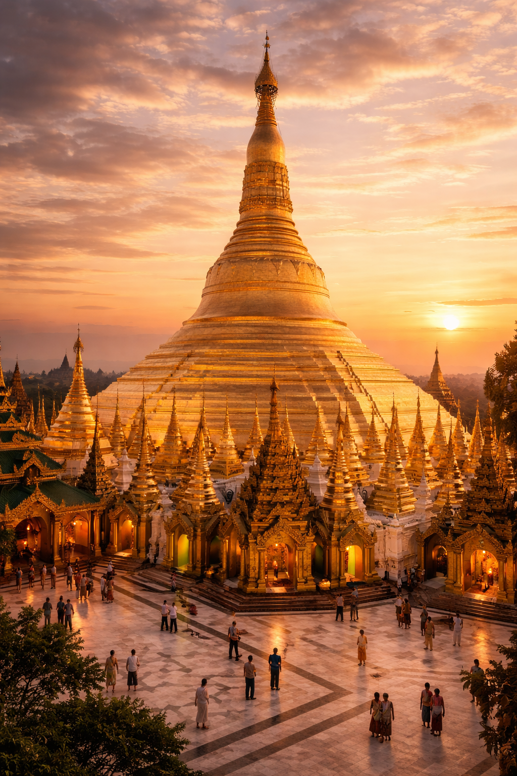 Shwedagon Pagoda in Myanmar