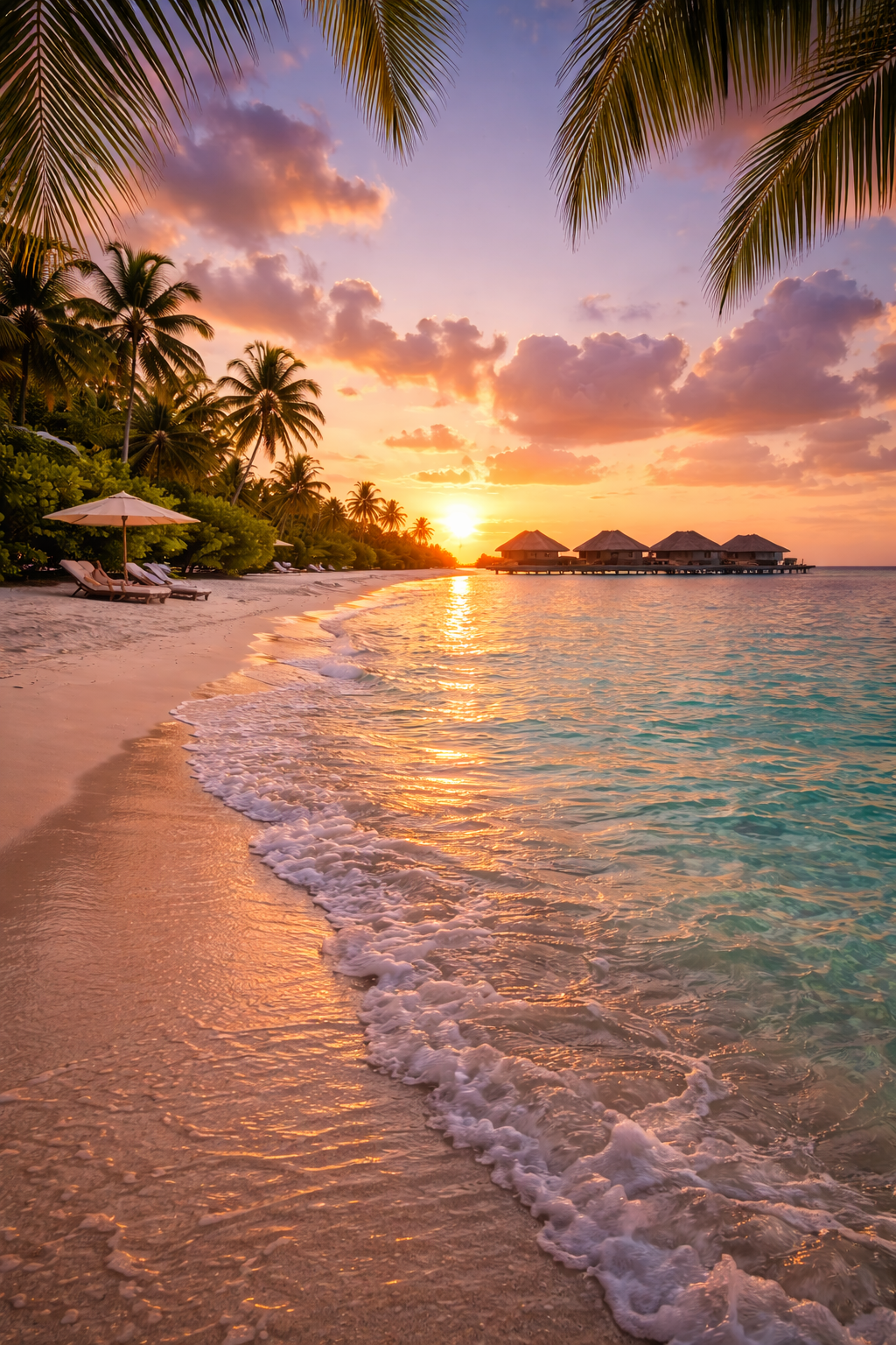 Sunset in the Maldives