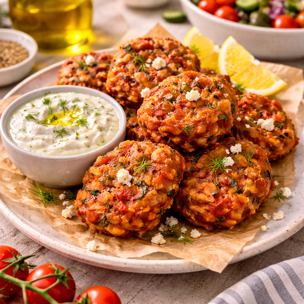 Tomatokeftedes in Santorini