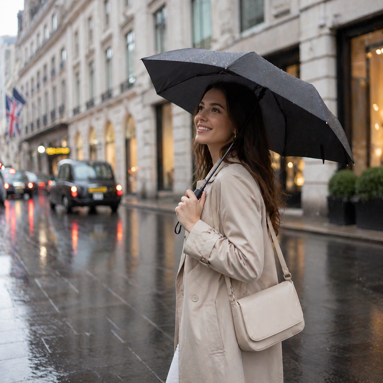 Compact travel umbrella for Baltimore cruise embarkation