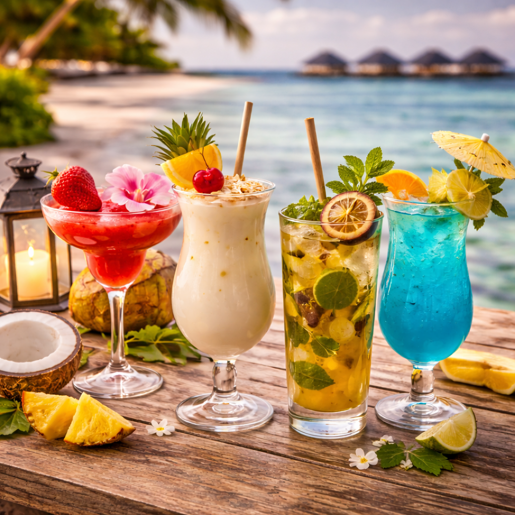 Tropical cocktail in the Maldives