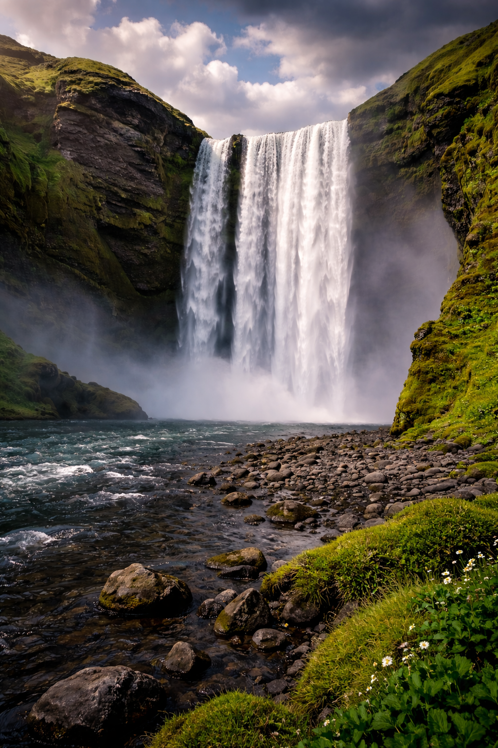 Iceland waterfall