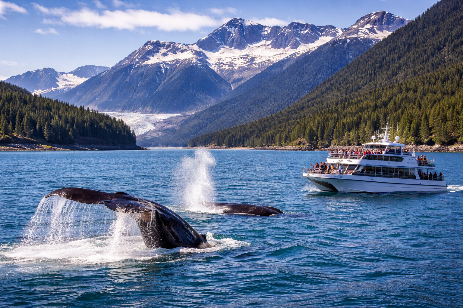 Whale watching in Alaska