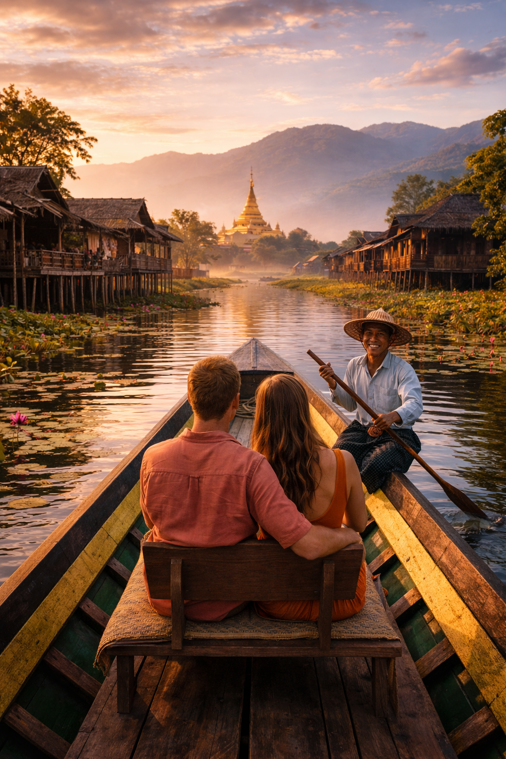 Boat ride in Myanmar