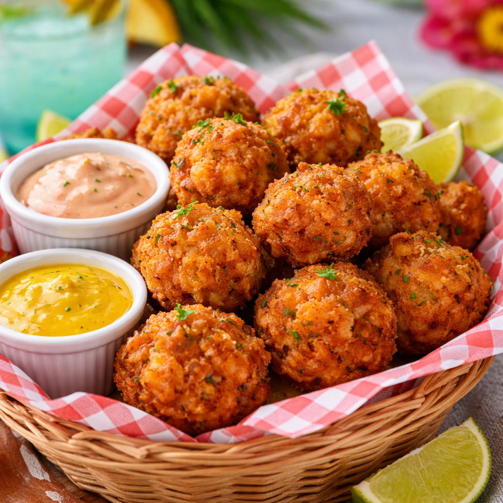 Fresh conch fritters served in St. Thomas