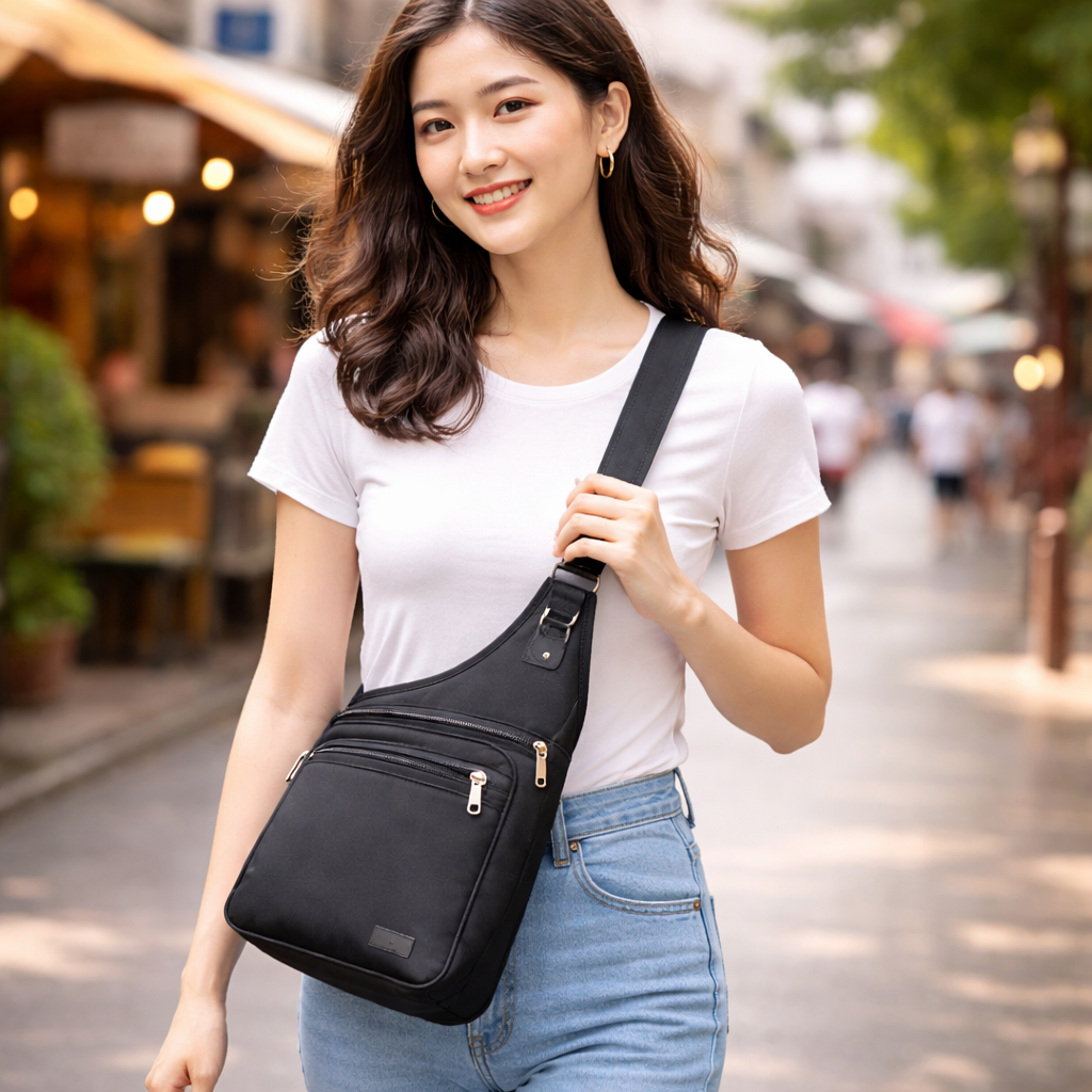 Anti-theft crossbody bag
