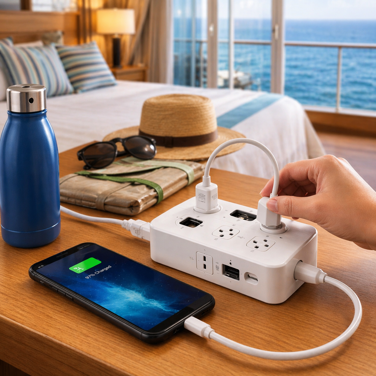 Compact power strip