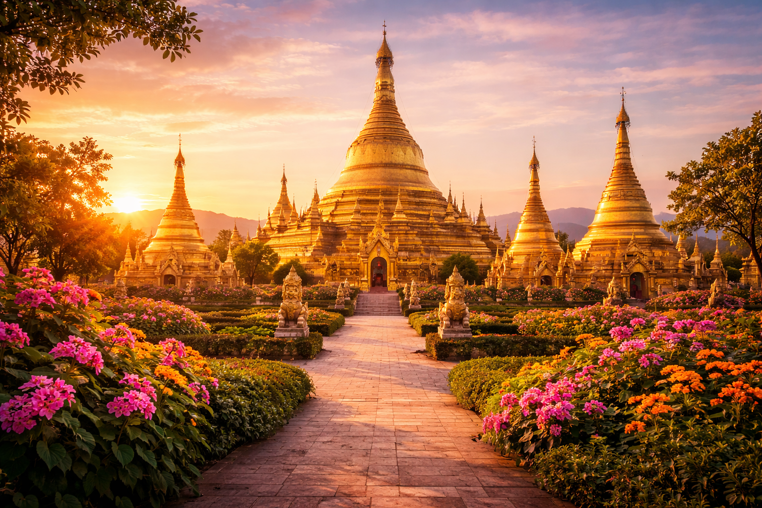 Shwedagon Pagoda in Myanmar