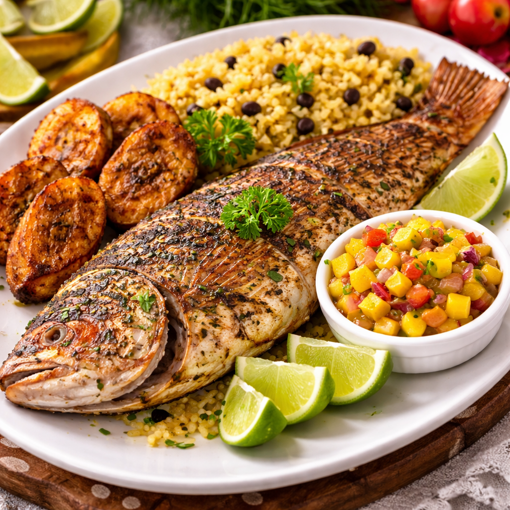 Fresh grilled fish in St. Thomas