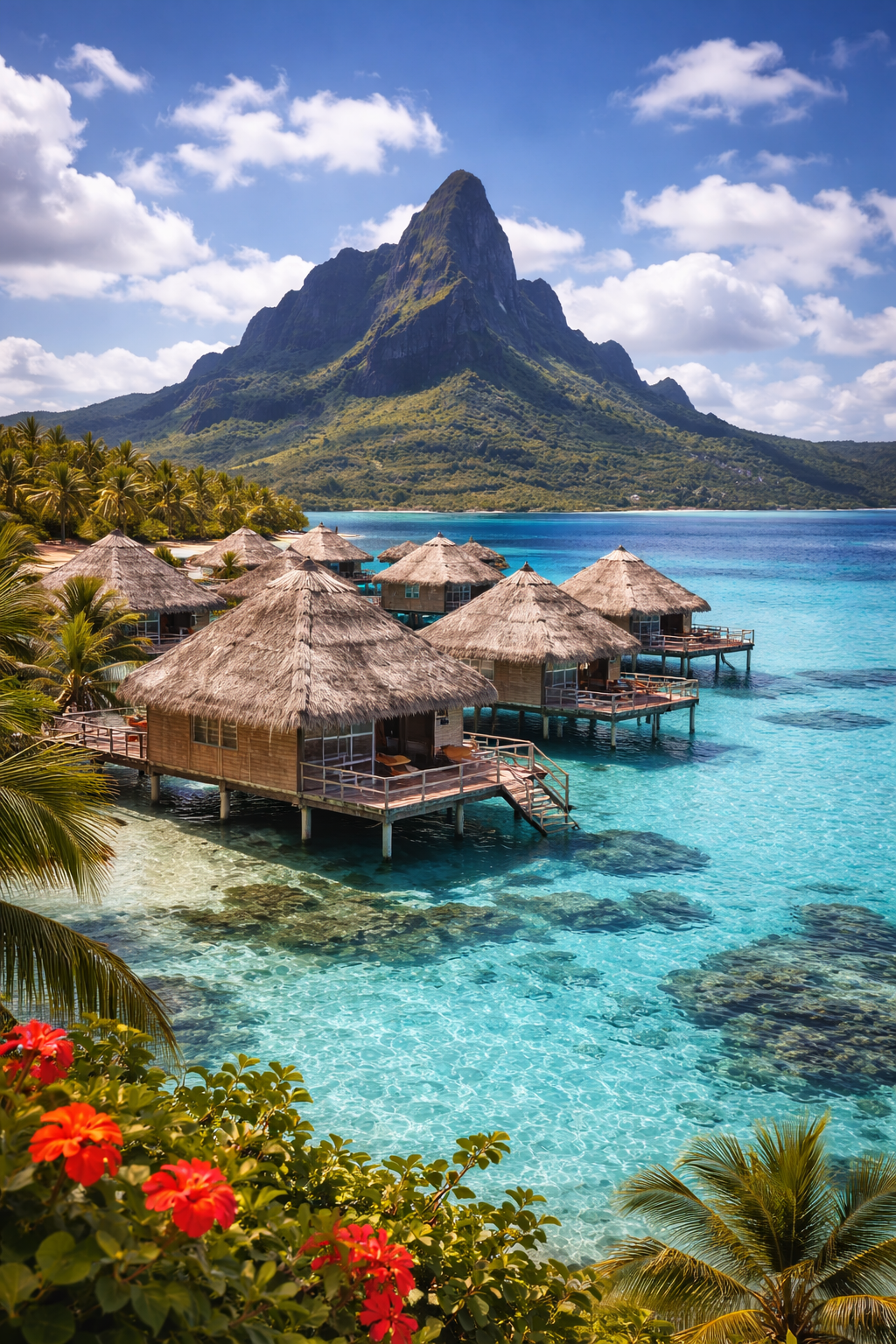 Overwater bungalow in Bora Bora