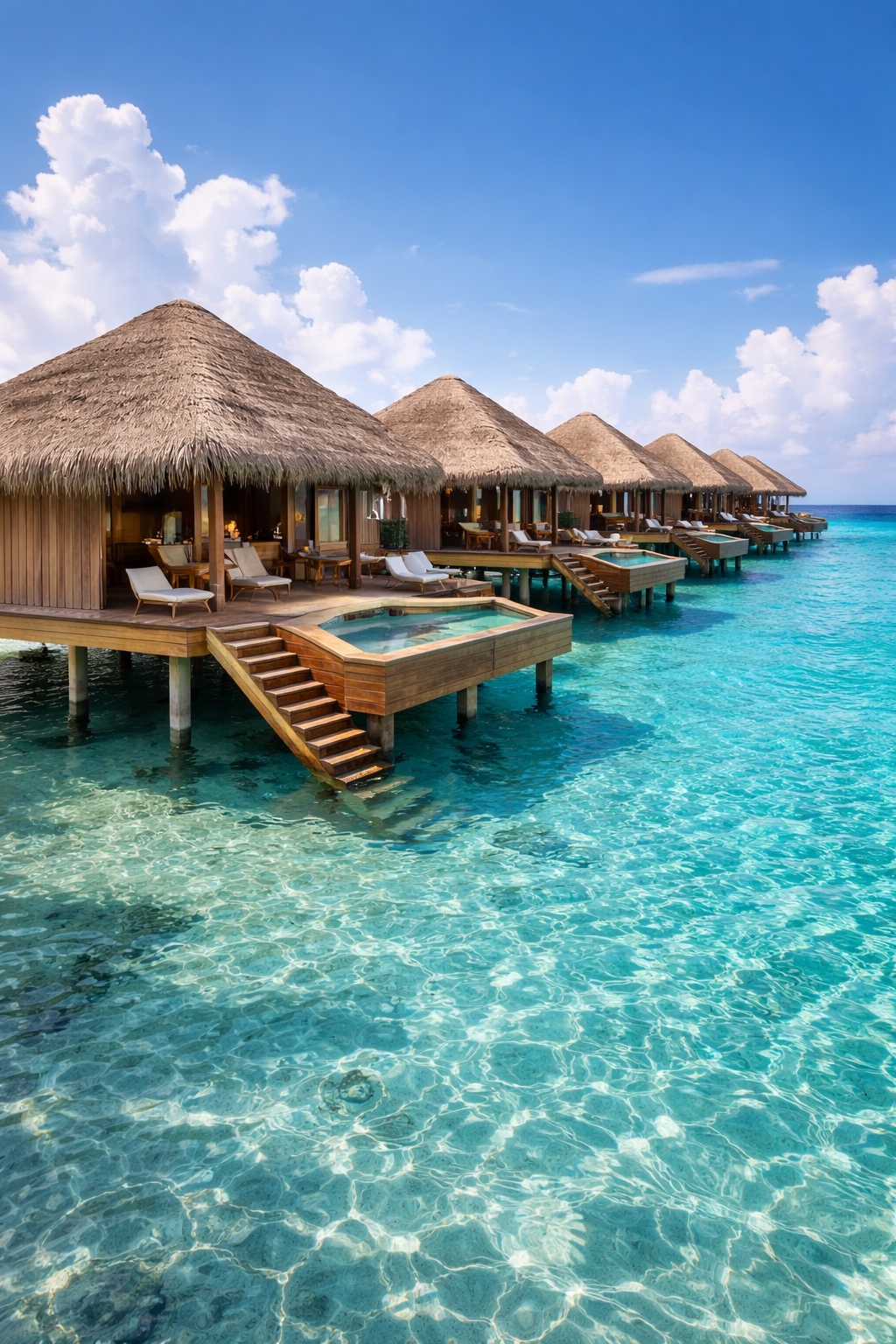 Overwater villa in the Maldives
