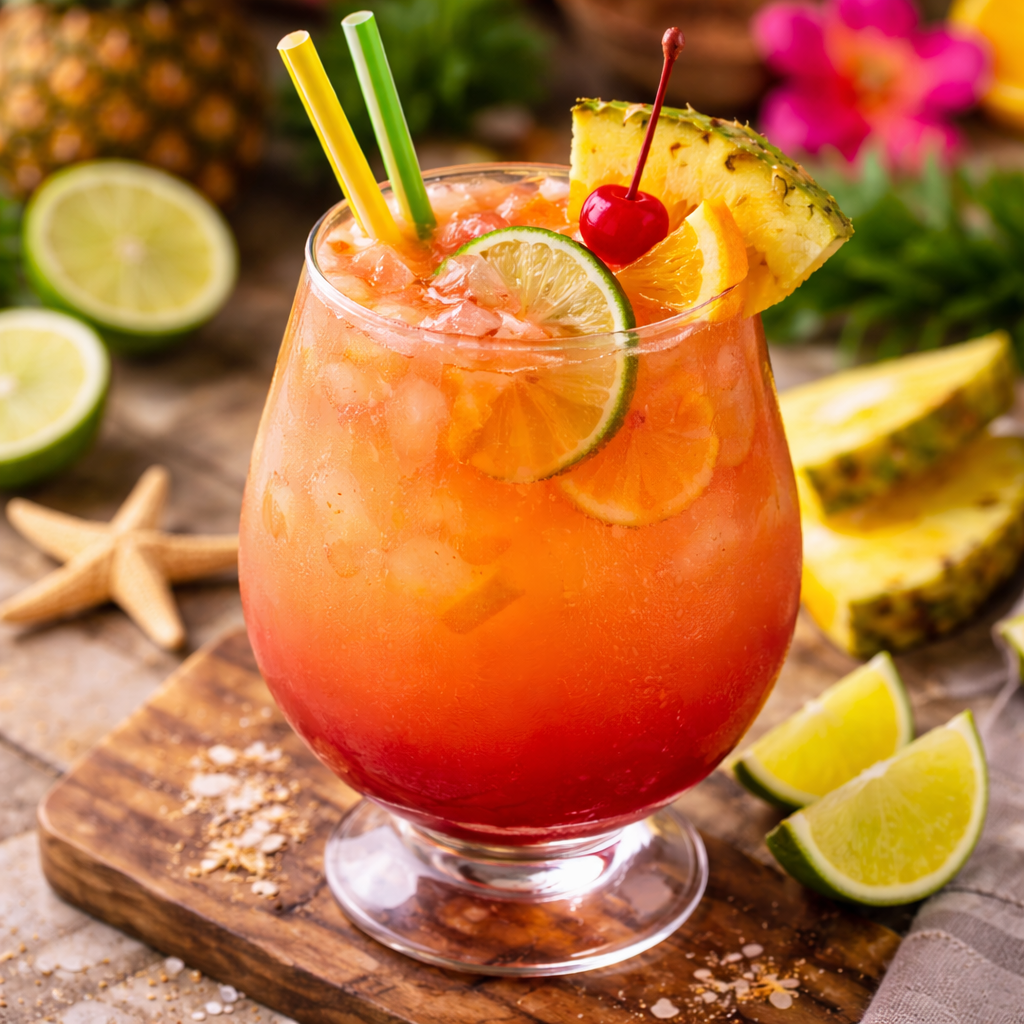Rum punch in St. Thomas