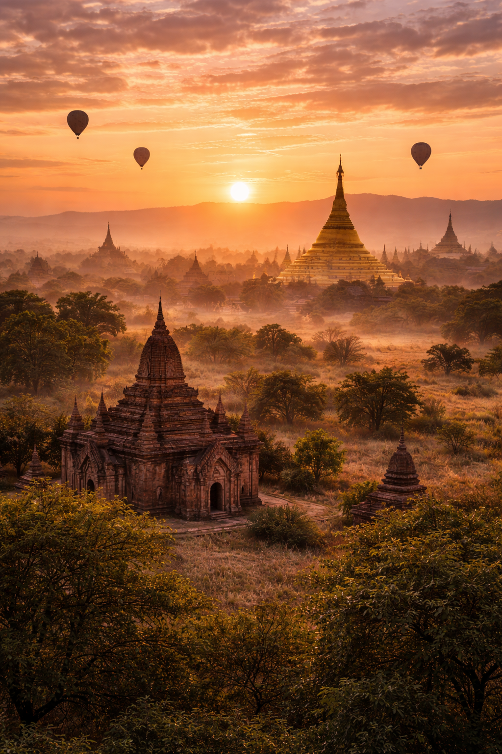 Sunset in Myanmar