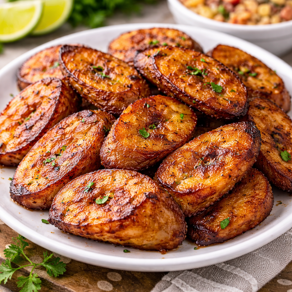 Sweet fried plantains in St. Thomas