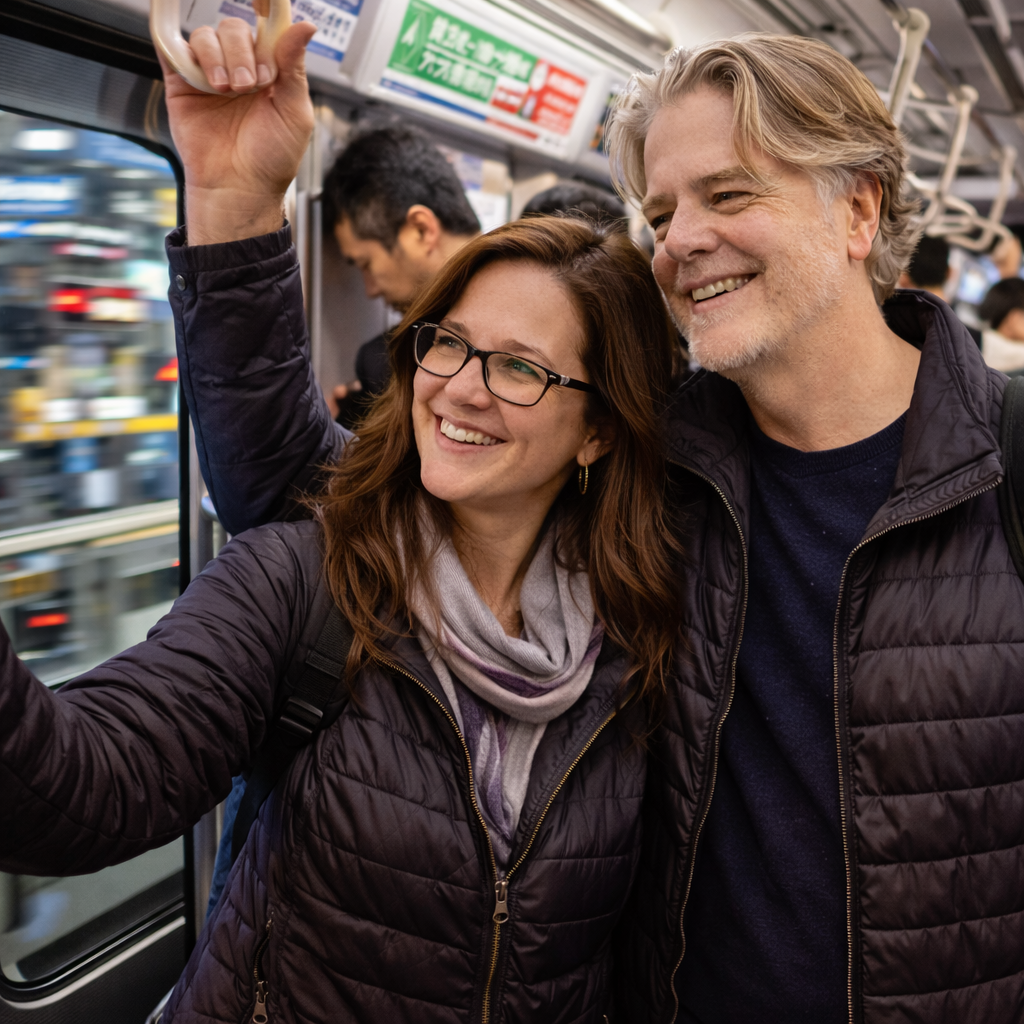 Brian and Bridget on the Tokyo transit system