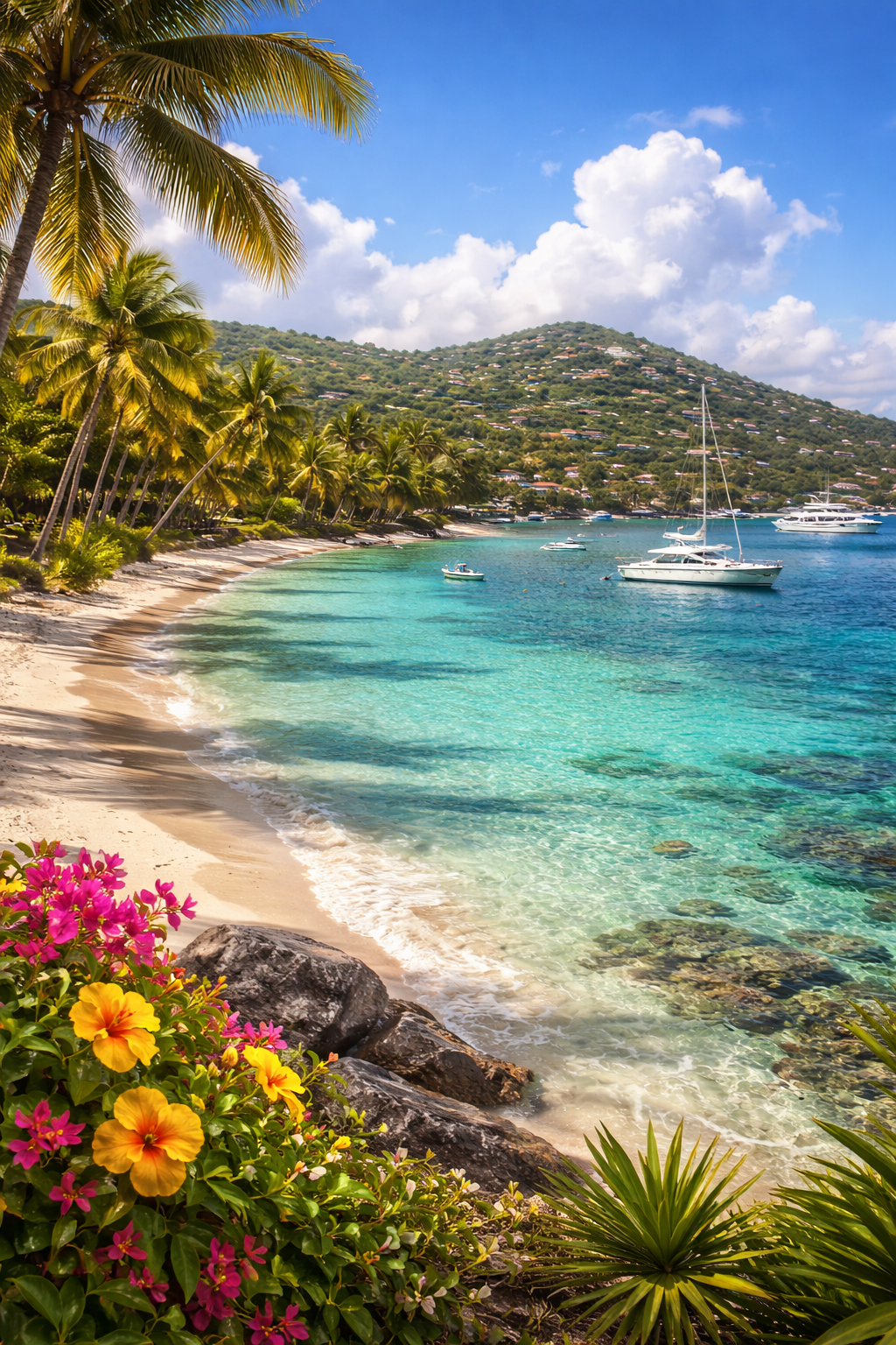 Tropical scenery in St. Thomas