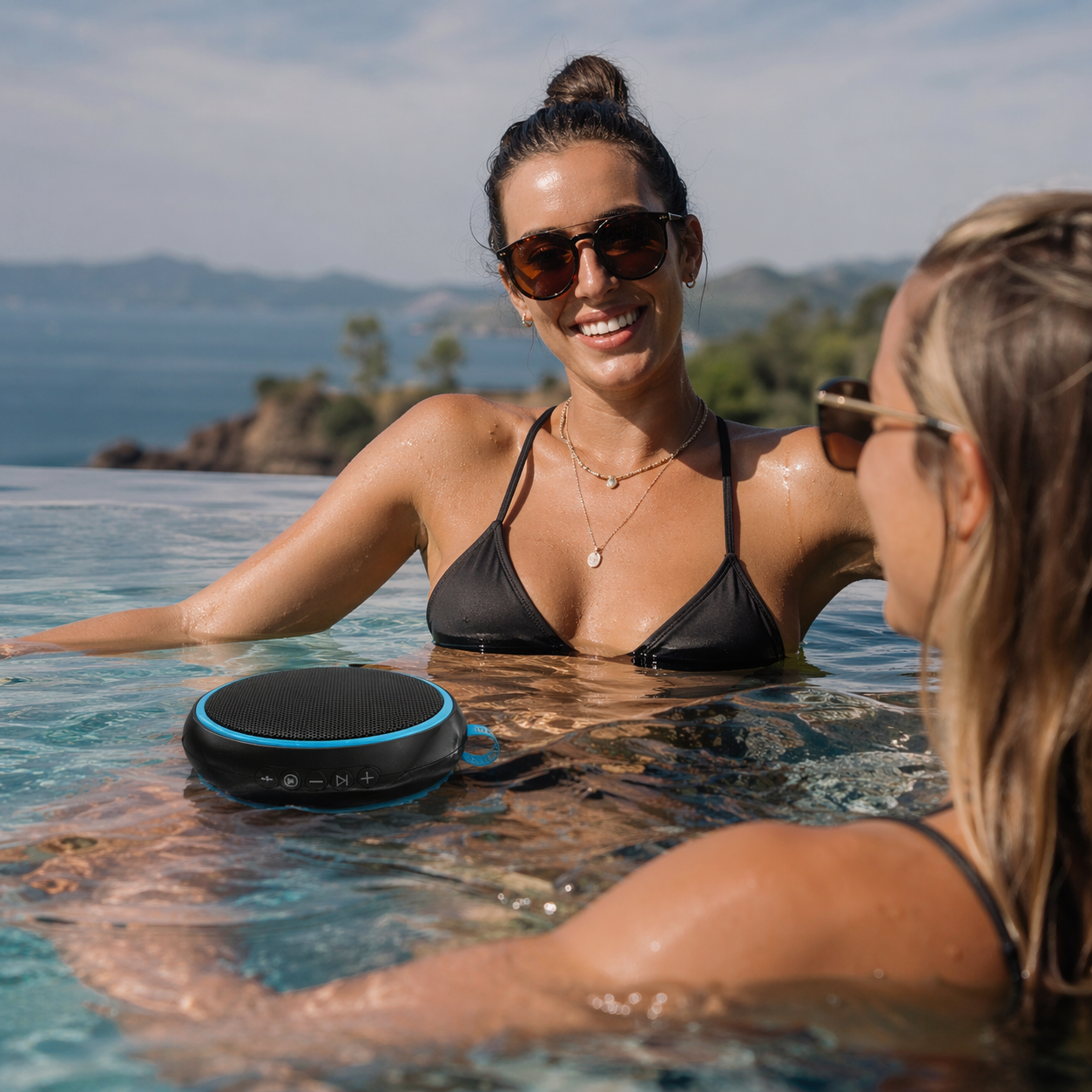 Waterproof floating bluetooth speaker