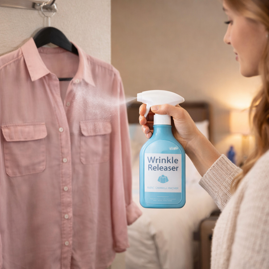 Wrinkle release spray