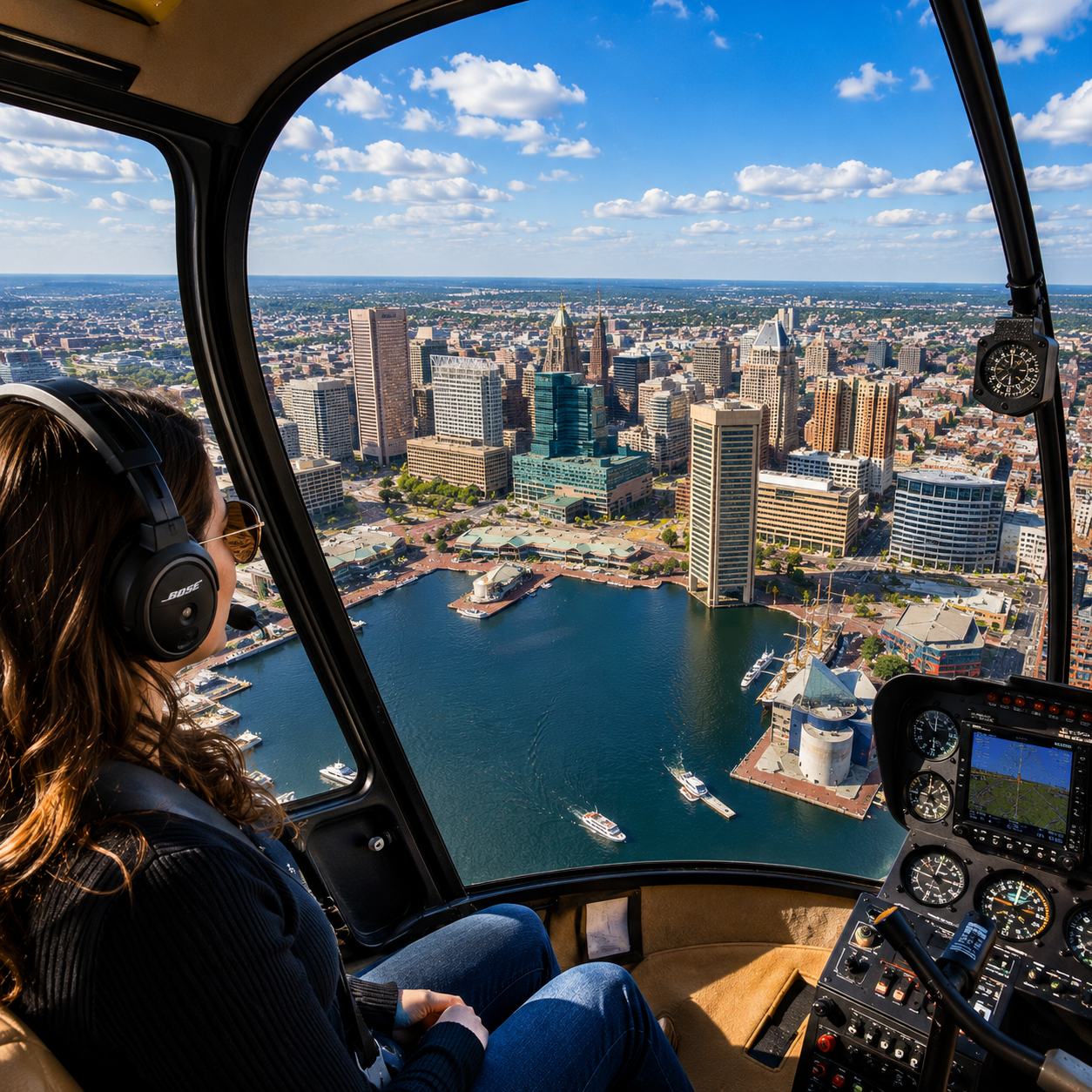 Baltimore downtown helicopter tour