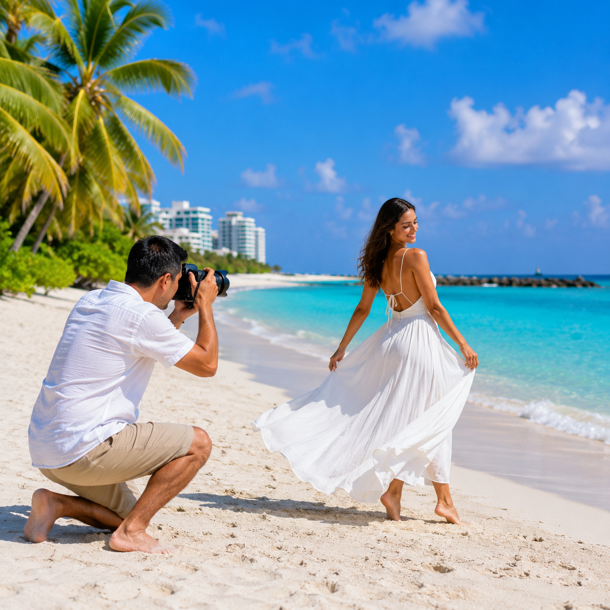 Beach photography session in Hulhumale Maldives