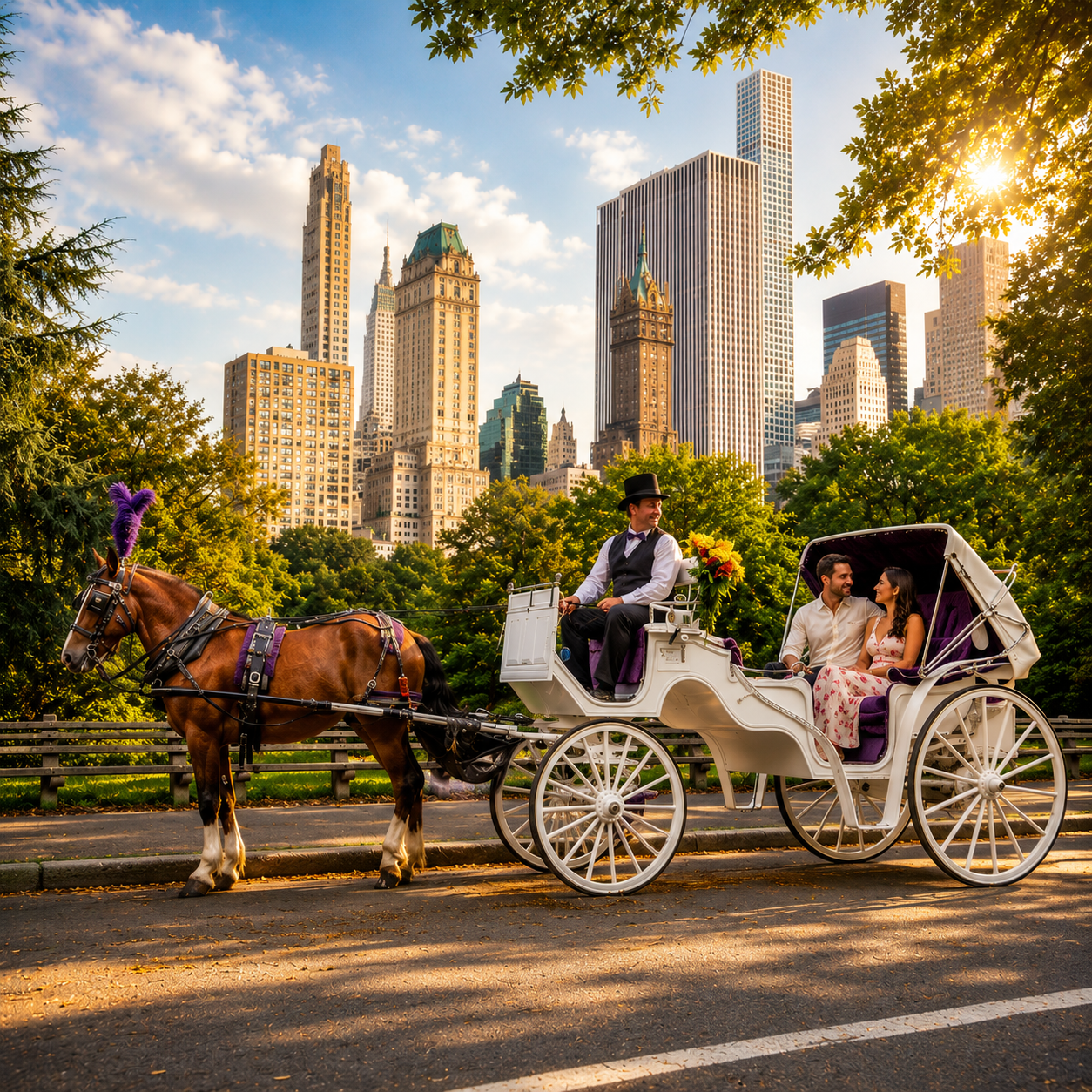 Central Park horse carriage ride in New York City