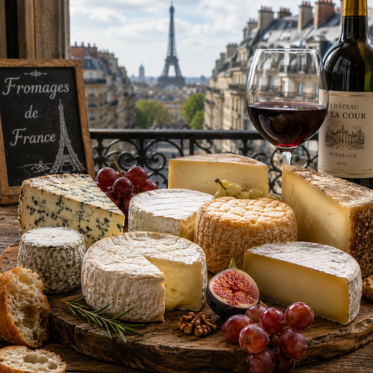 French cheese board in Paris