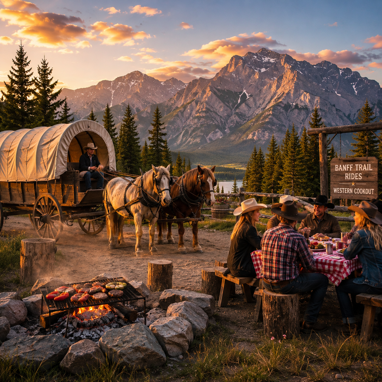 Horseback riding in Banff