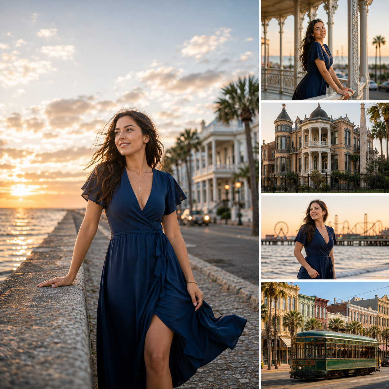 Professional photo shoot in Galveston