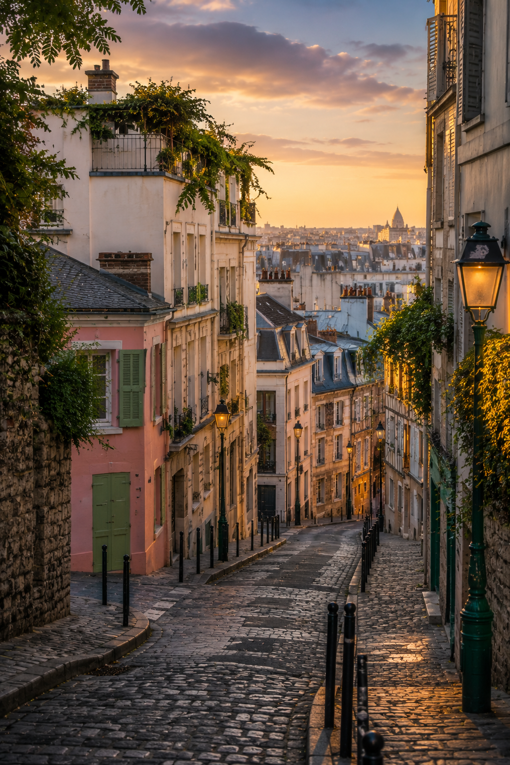 Montmartre streets in Paris