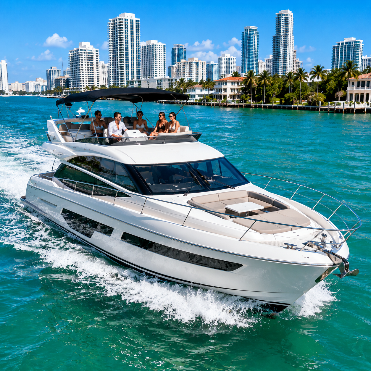 Private luxury yacht tour in Miami