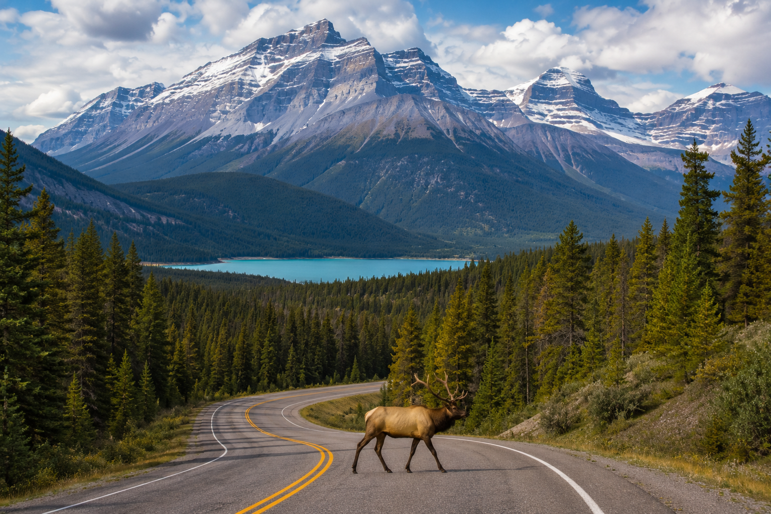 Scenic drive through Banff National Park