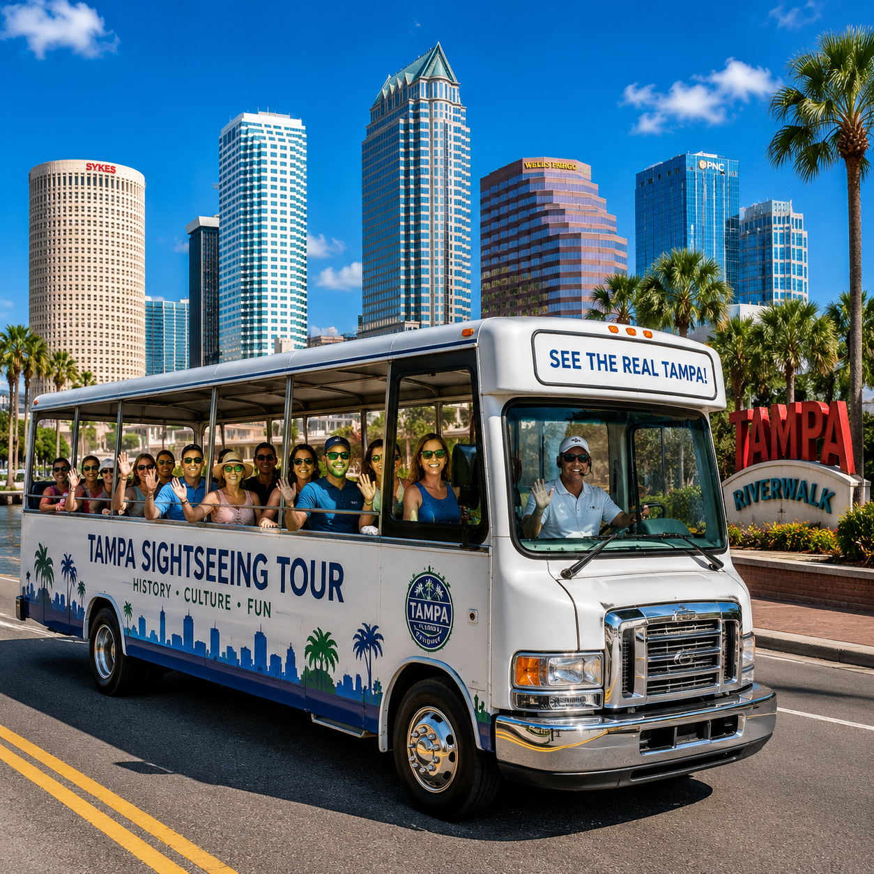 Small Group Tampa Sightseeing City Bus Tour