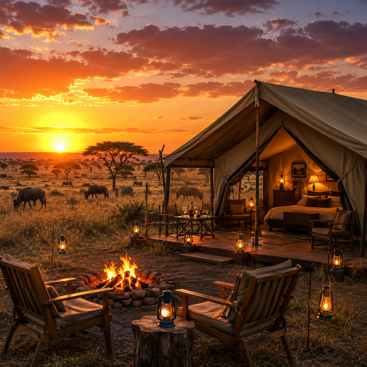 Serengeti camping safari