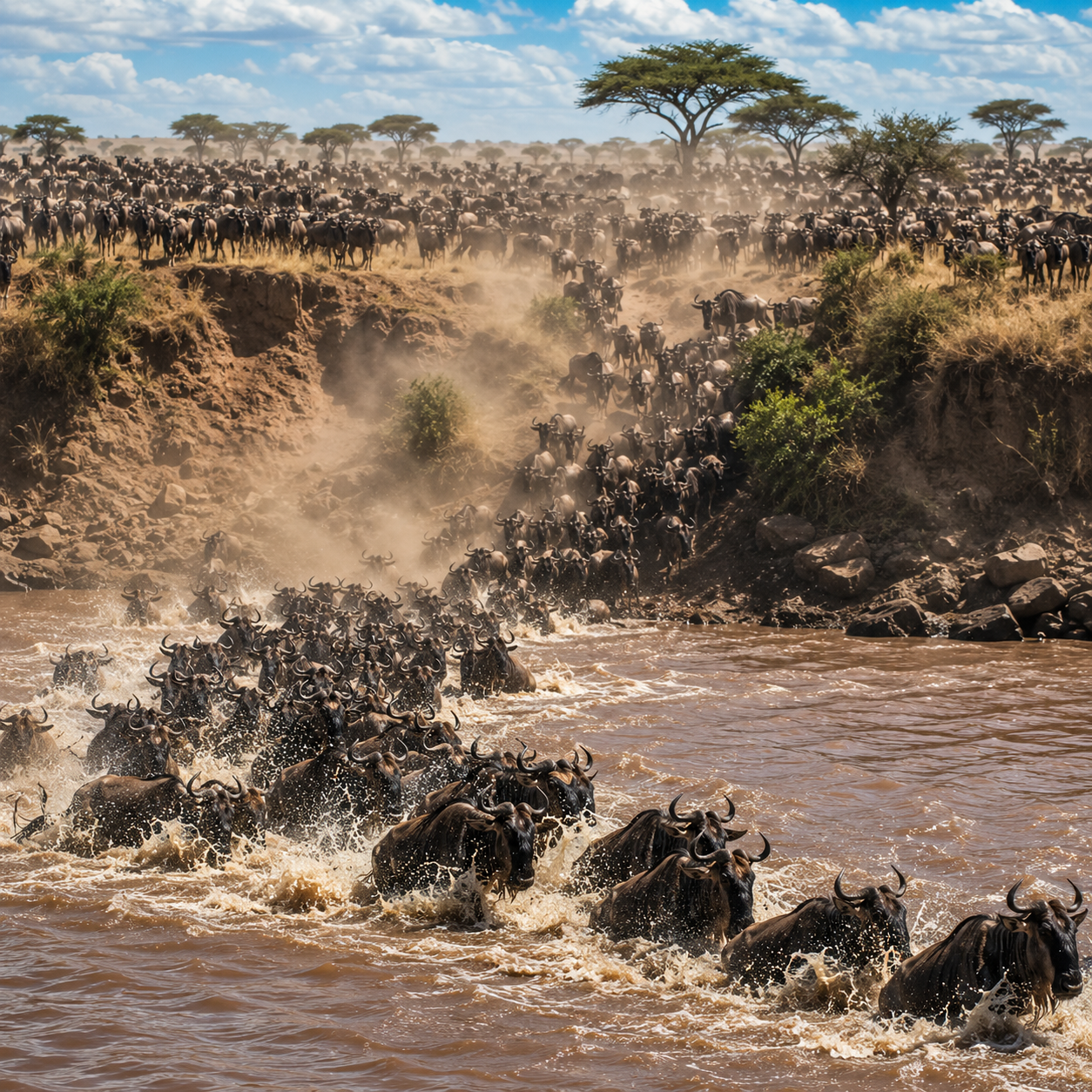Great Serengeti migration safari