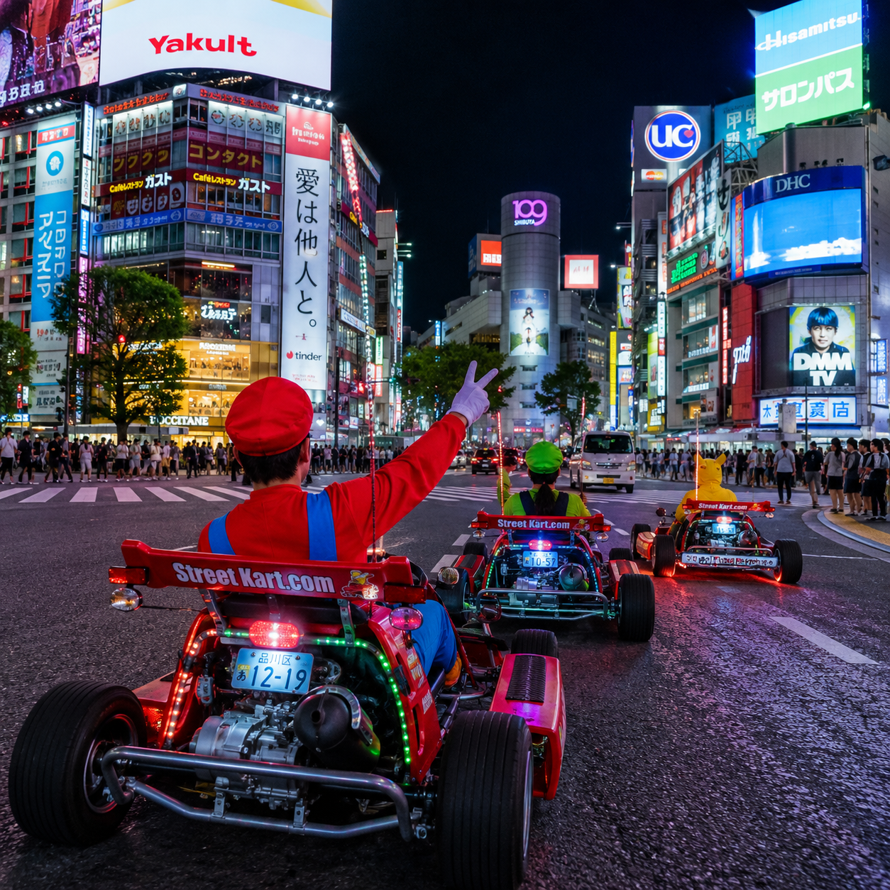 Tokyo Shibuya street go kart experience