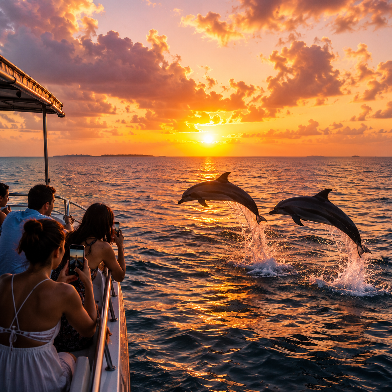 Maldives sunset dolphin cruise